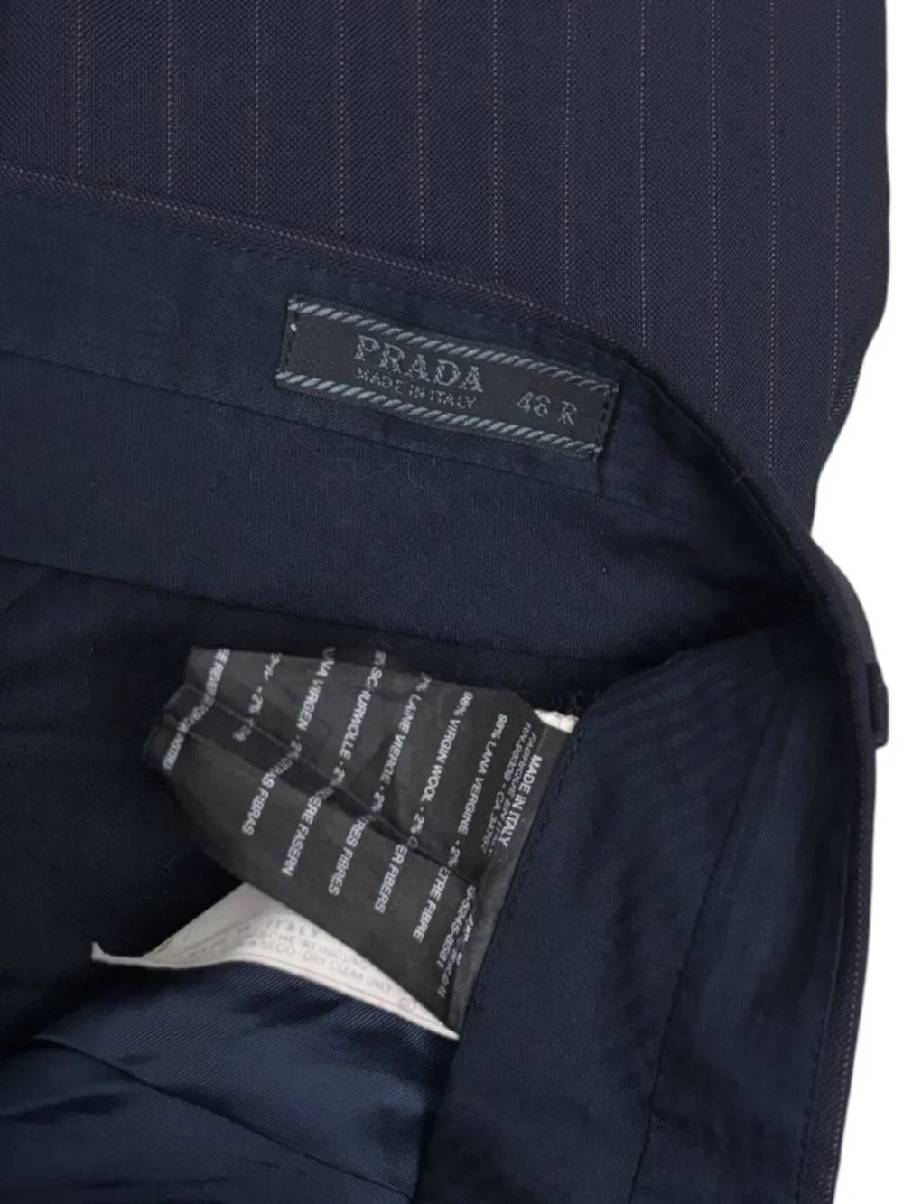 $6,000 PRADA Milano Wool Suit Luxury Business Blue Formal Blazer Dress Pants 38R